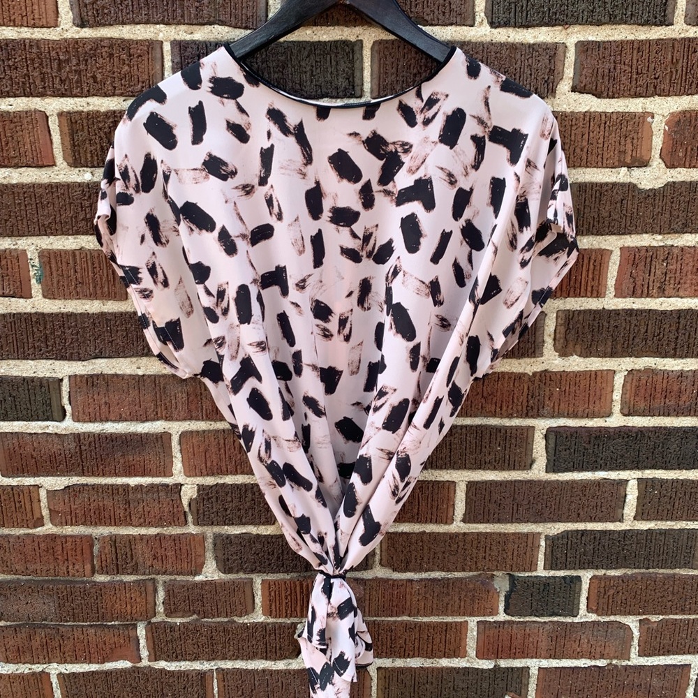 Banana Republic pink and black blouse.